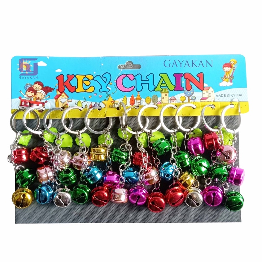 Isi 12 Pcs Gantungan Kunci Seri 3 Lonceng Daun Kecil