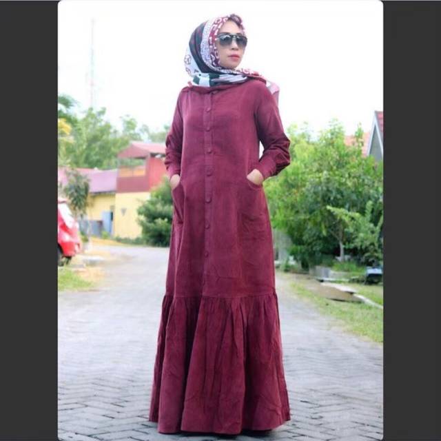 Corduroy dress syari bugio bugioclothing