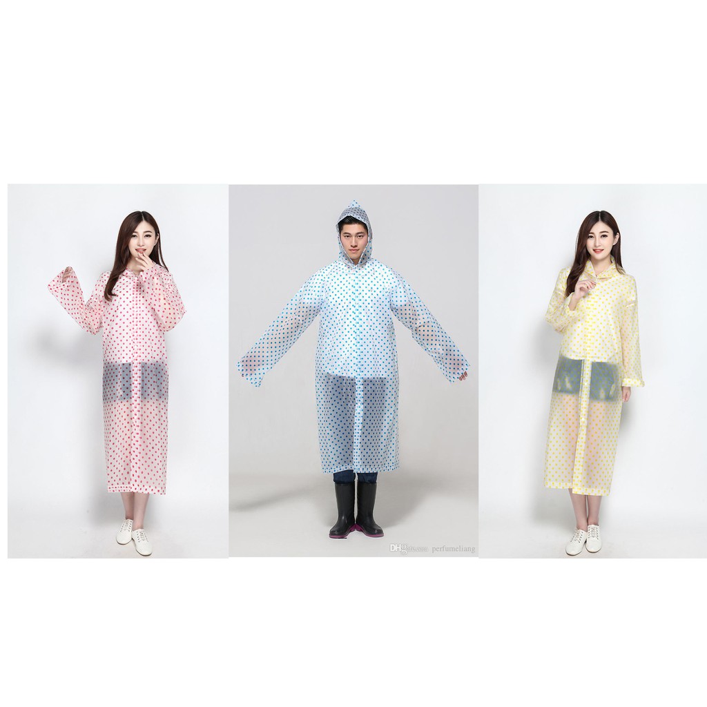 RA 05 Jas Hujan Poncho  Polkadot Unisex Korean Style