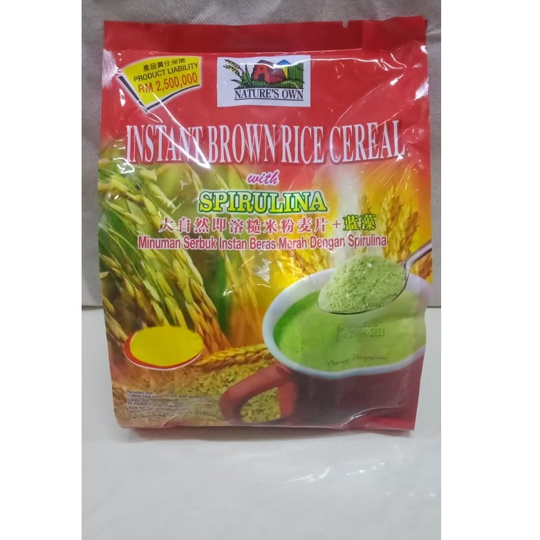 

Instant brown rice cereal / sereal beras merah instan