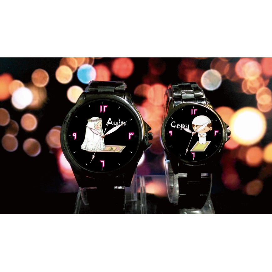 jam tangan couple sholat lucu banget