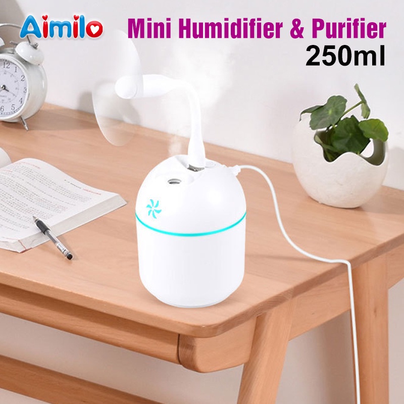 [Aimilo] Portable Humidifier Diffuser Mini Air Purifier USB Aromatherapy Essential Oil Difuser-7
