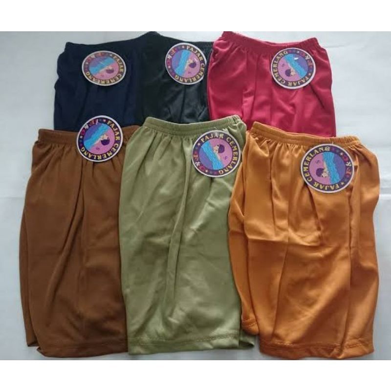 (6pcs)SOT FAJAR CEMERLANG FAJAR|| SHORT ANAK DAN DEWASA|||SPANDEX