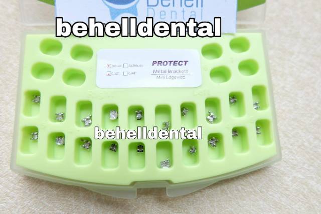 ORIGINAL BRACKET BEHEL METAL PROTECT MINI EDGEWISE WITH HOOK - Bracket Ortho Dental Protek Proteck Untuk Perbaikan / Perawata Gigi - Dental Braces Kawat Orthodontic - Behelldental