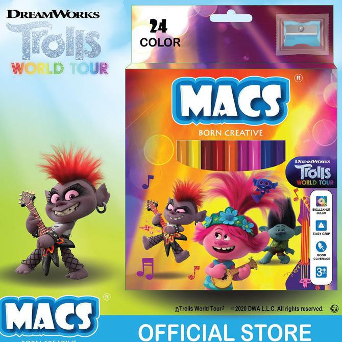 

Trolls World Tour the movie Pensil warna Macs 24 Color Pencil