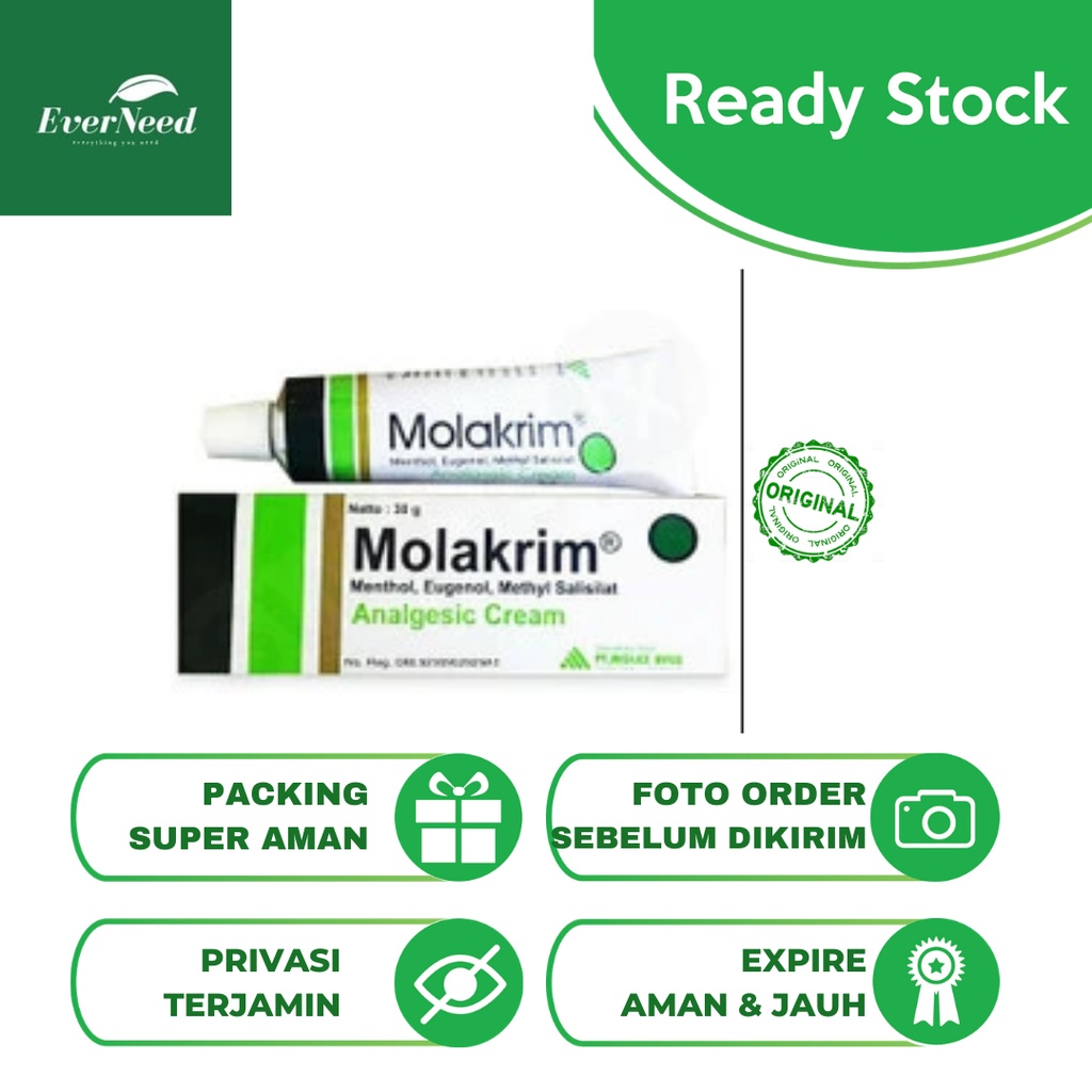 Molakrim Salep 30 gr | Krim Analgesik Anti Nyeri
