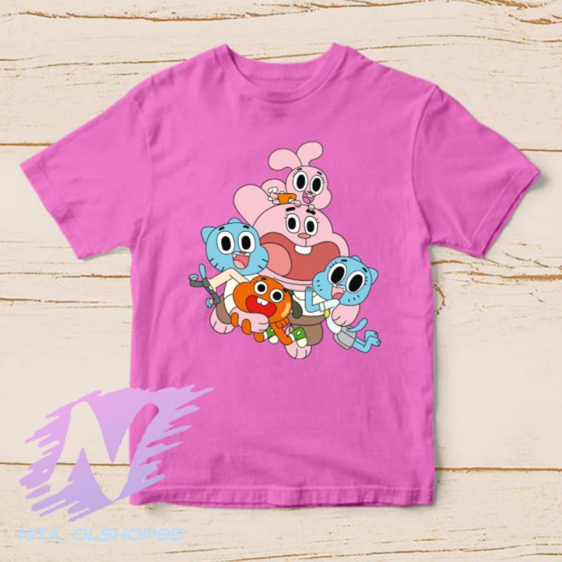 baju kaos anak the amazing world of gumball