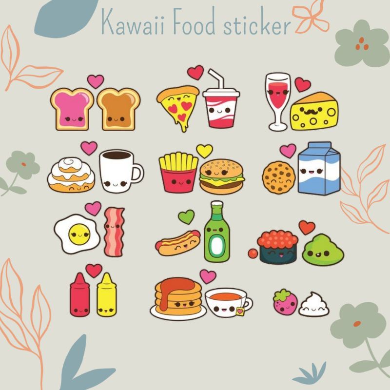 Kawaii food sticker