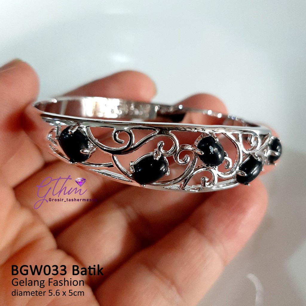 gelang tangan mewah etnik batu ruby , jamrud, hitam opal lapis emas 18k titanium xuping gthm mewah