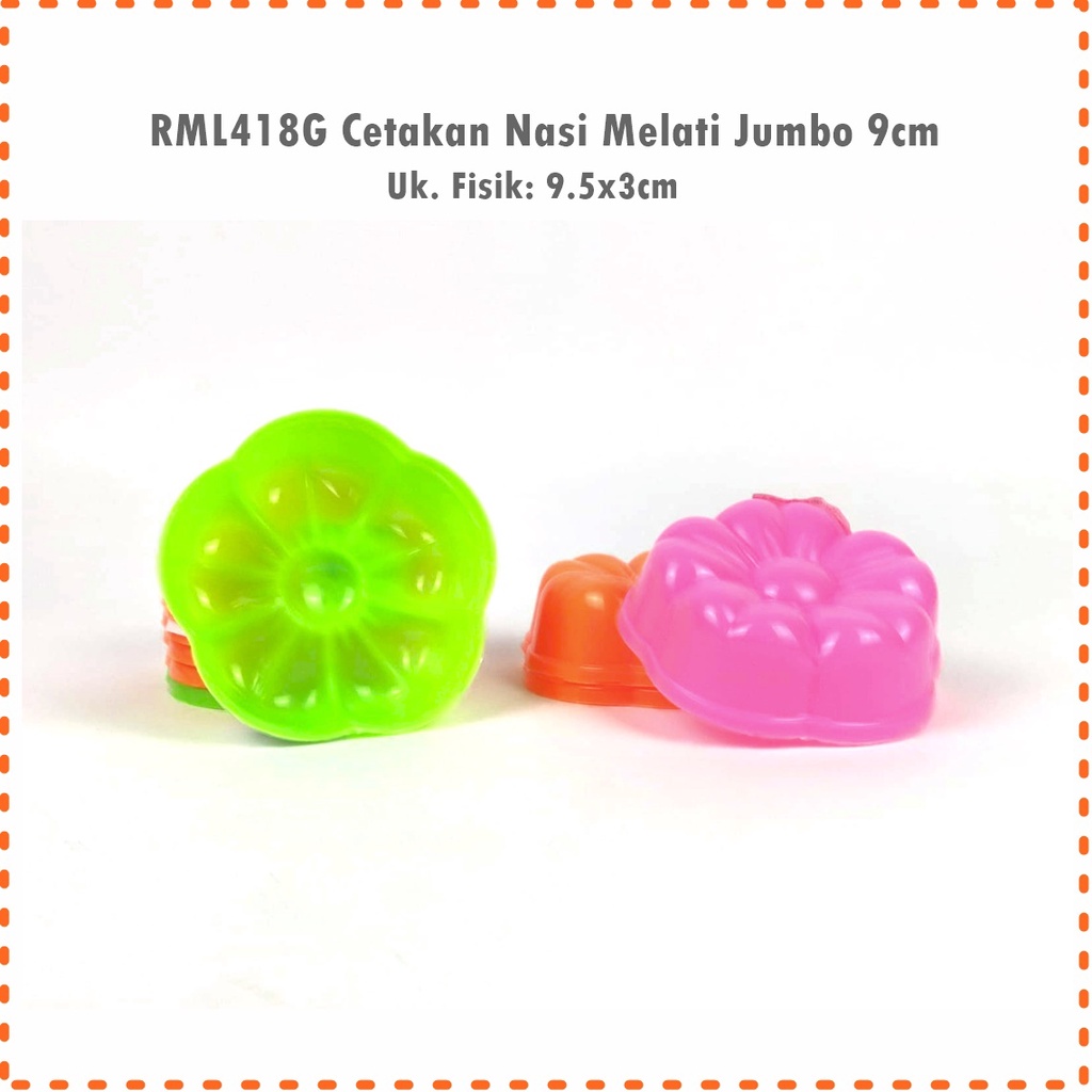 Cetakan Nasi/Cetakan Jelly Motif Melati &amp; Jasmine Jumbo 9cm