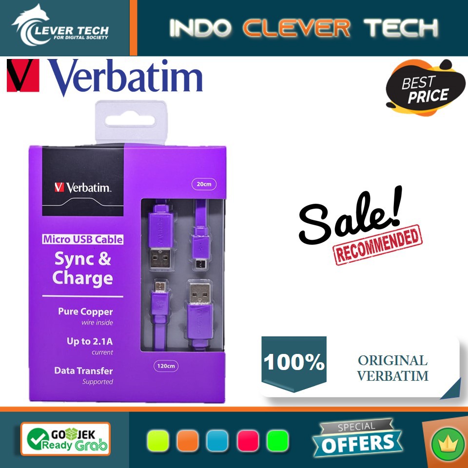 Verbatim Micro USB Cable 120cm &amp; 20cm