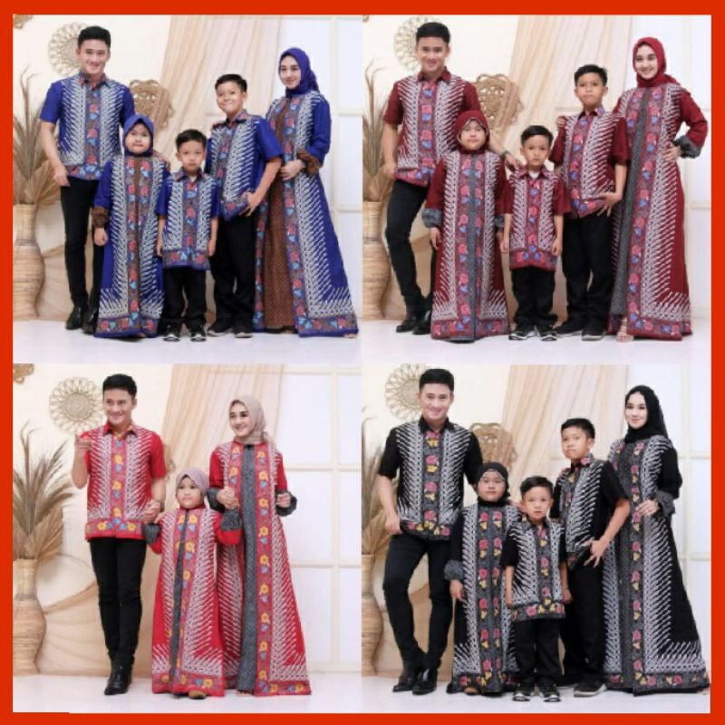 BATIK COUPLE KELUARGA BATIK COUPLE MODERN GAMIS COUPLE IBU ANAK KEMEJA COUPLE SARIMBIT BATIK FAMILY 