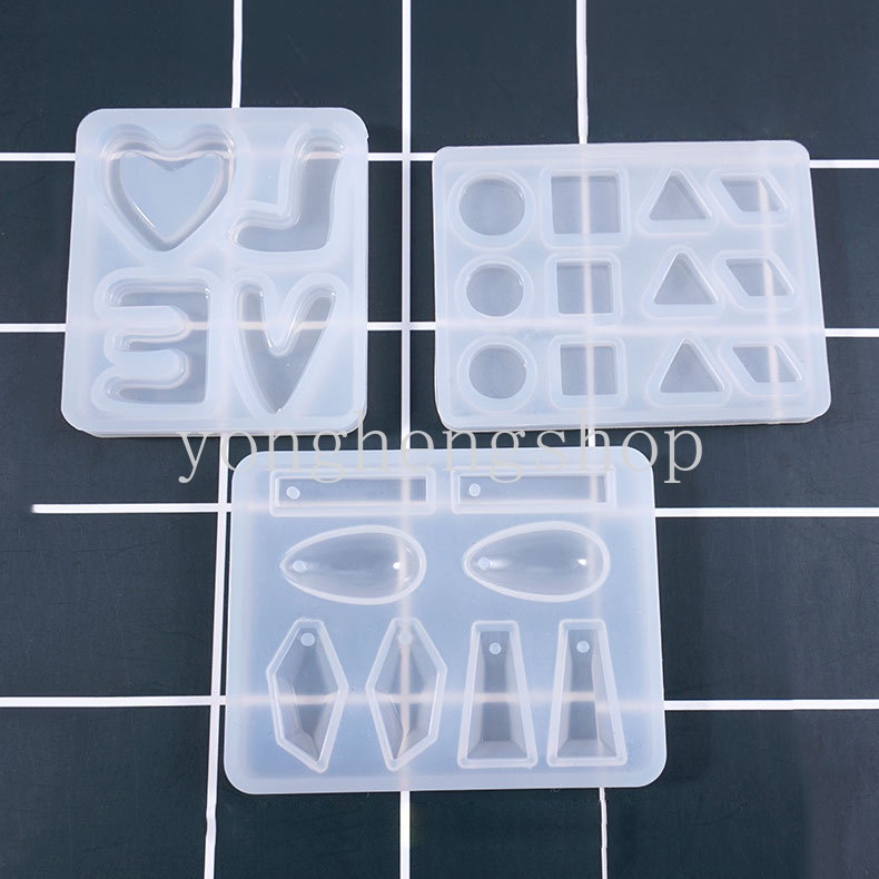 Cetakan Resin Bentuk Hati Bahan Silikon Untuk Membuat Perhiasan Anting Stud
