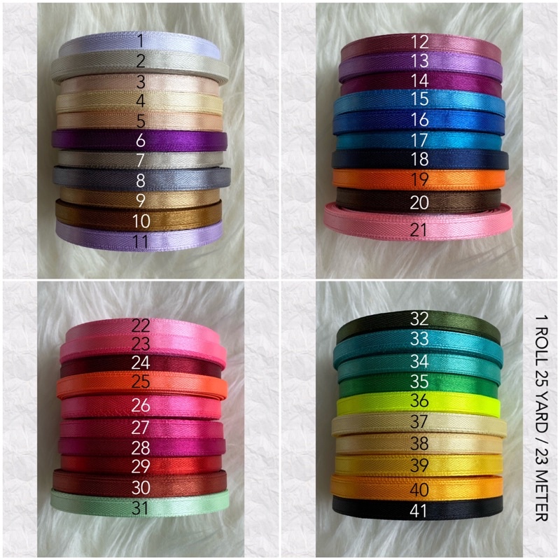 

Pita Satin 0,6 CM / 1/4 INCH 25 YARD (BRAND SAKURA)