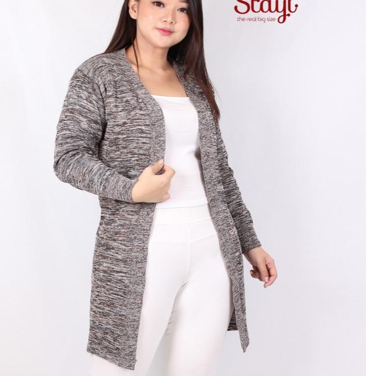 Berkualitas Cardigan Long Twist Jumbo XXL Kardigan Misty Panjang Cardi Big Size Rajut Pendek ..
