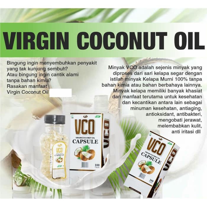Virgin Coconut Oil Kapsul / VCO CAPSULE 100kpsl Syifa Herbal / VCO 100 KAPSUL VIRGIN COCONUT OIL SYIFA MINYAK KELAPA MURNI