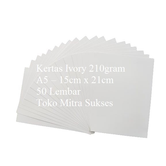 

klm Kertas Ivory 210gram A5 isi 50 Lembar