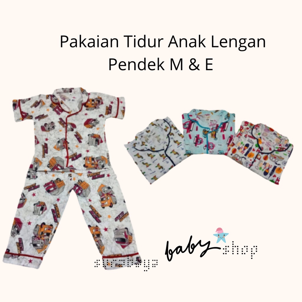 Baju Tidur Anak / Setelan Lengan Pendek M &amp; E 741710