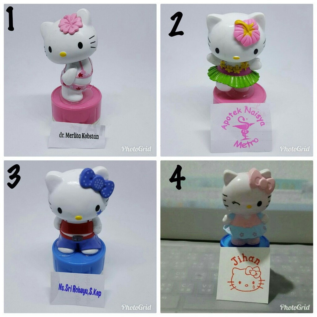 

custom Stamp / stempel nama anak karakter Hello Kitty