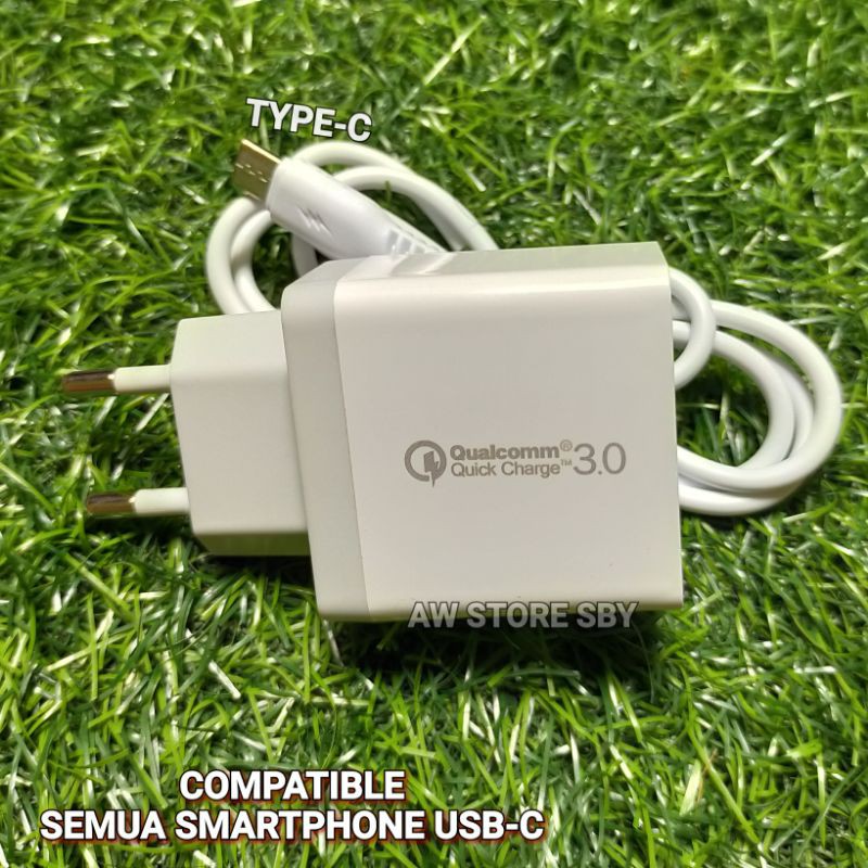 Charger type c 3A fast charging Quallcom 3.0 Charger Usb Type C U-Max (X-03)