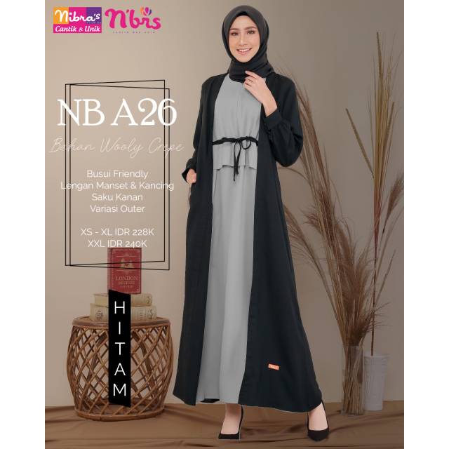 ORIGINAL 100% GAMIS CANTIK NB A26 BY NIBRA'S