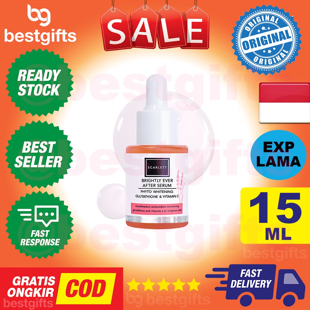 SCARLETT WHITENING BRIGHTLY EVER AFTER SERUM WAJAH SERUM MUKA 15 ML