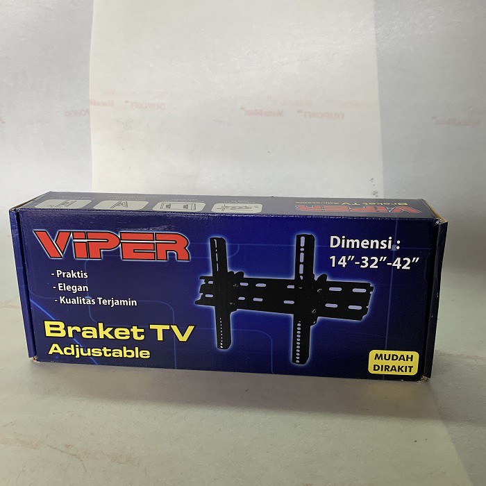 VIPER Adjustable Bracket Tv LCD LED 14 - 32 - 42 inch Gantungan TV Breket