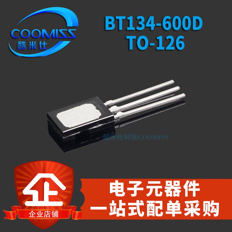 10pcs Tabung Tripole BT134 Bahan Silikon Kristal Kontrol Dua Arah BT134-600E BT134-600D