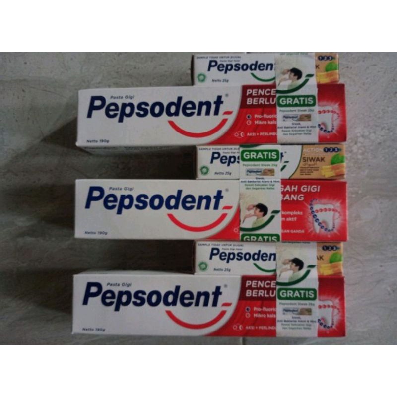 PEPSODENT 190gr FREE PEPSODENT SIWAK 25gr
