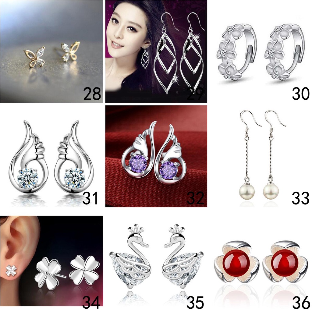 925 anting-anting perak murni, Busana sederhana, Anting-Anting wanita, Perhiasan Fashion Korea, Aksesoris telinga ED004