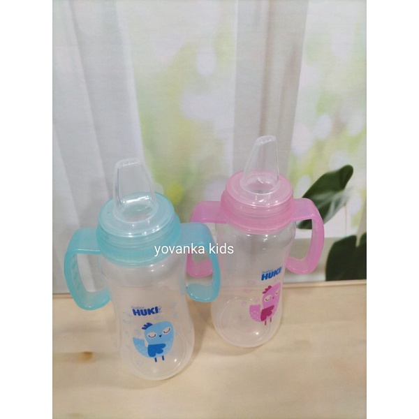 Botol Susu Huki DOT Sippy Slim Neck+Handel/Pegangan 250Ml Soft Spout