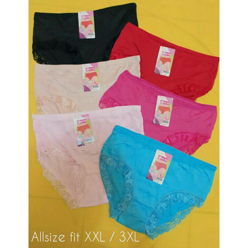 GROSIR 1Lusin 12pcs CD Renda Super Soft Size M-XXL 3318 3358 / Isi 12pcs Celana Dalam Cewek Renda