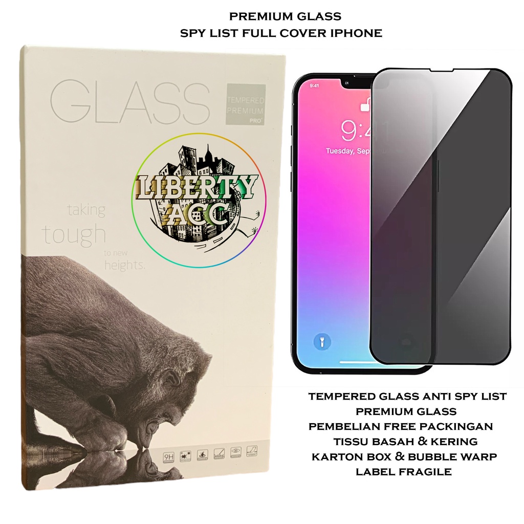 premium tempered glass spy list iphone 6 7 8 6+ 7+ 8+ X Xs Xr 11 11 pro 11 pro max xs max 12 12 pro 12 pro max 13 13 pro 13 pro max 14 14 pro 14 pro max