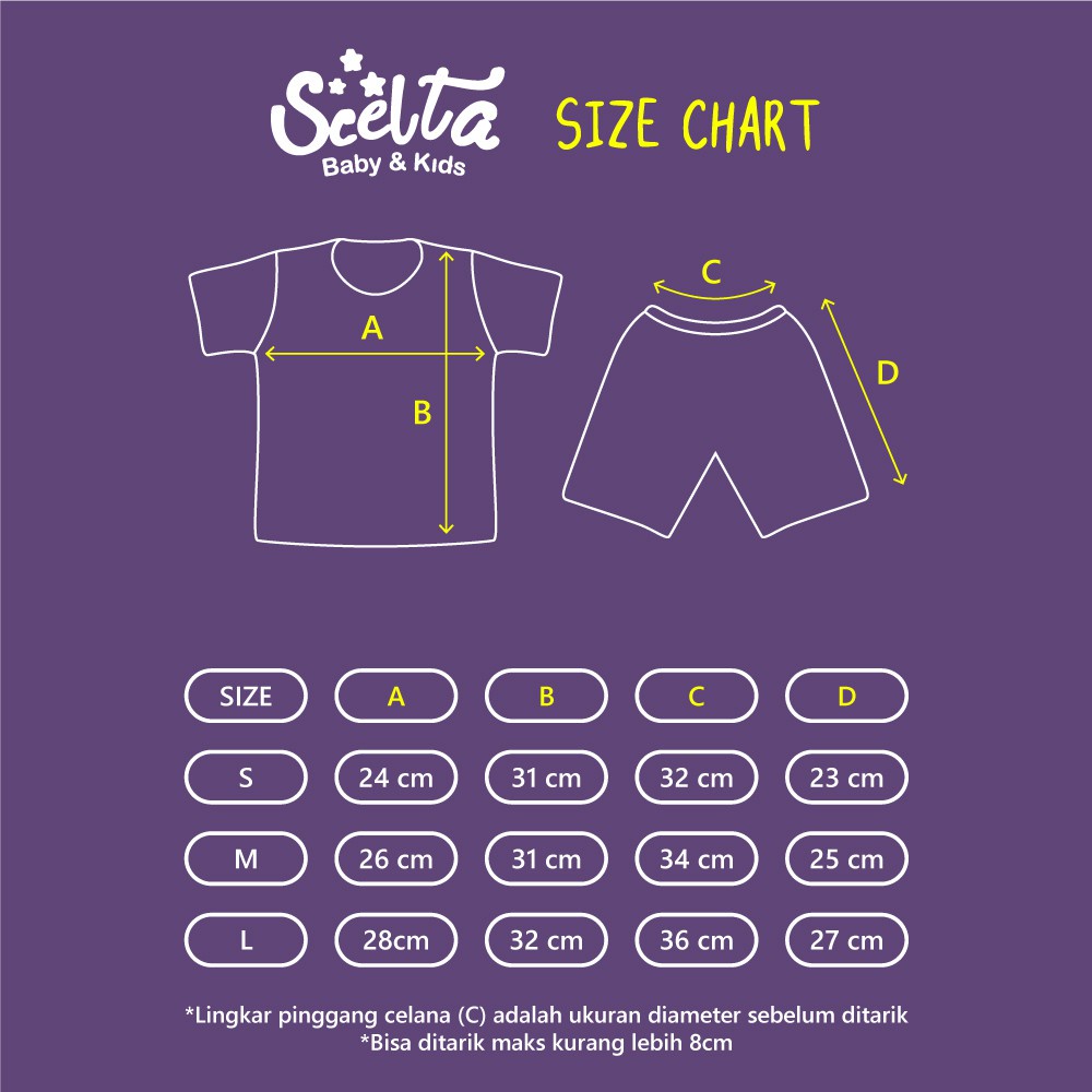 Setelan Pendek Anak kancing Bahan Katun Produk Asli Scelta Baby n Kids