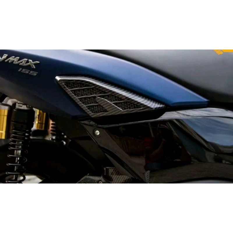 COVER TUTUP PIJAKAN SAMPING YAMAHA NEW NMAX 2020 2021 MERK NEMO CARBON