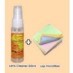Cairan Pembersih Lensa Kacamata/ Lens Cleaner dan Lap Microfiber