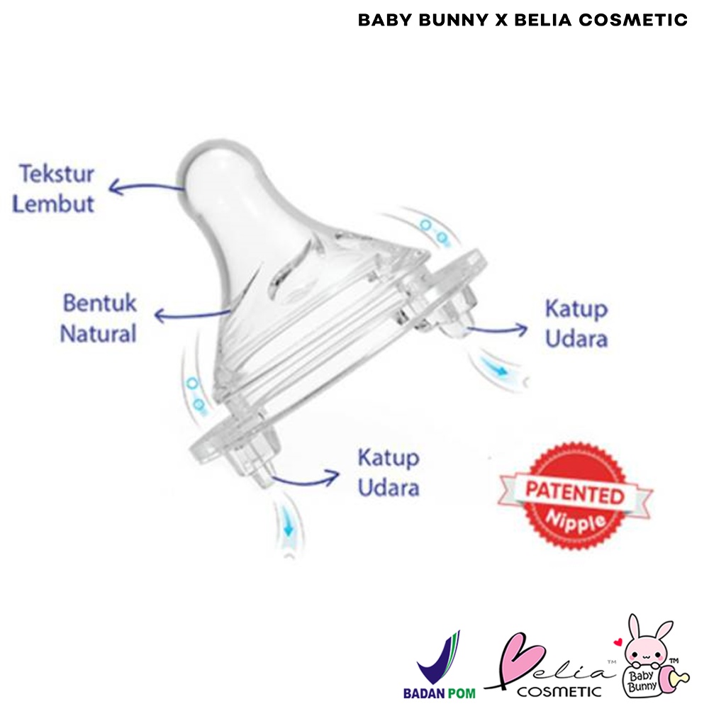 ❤ BELIA ❤ BABY SAFE Double Valves Nipple Slim Neck | Wide Neck | Dot Botol Susu | Milk Bottle 3-6 Bulan | 6+ Bulan | 9+ Bulan