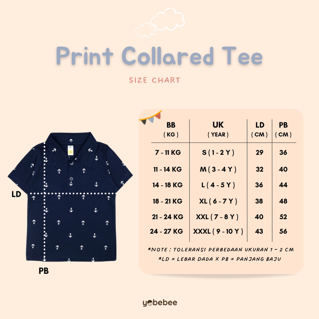 Yobebee Print Polo Shirt Anak Laki Laki Usia 2 4 6 8 10 Tahun Kemeja Kaos Polo Motif Karakter Model Tangan Pendek Baju Atasan Kids Printing Cotton Lembut Strech Boy Tee Shirt Model Casual Santai Kaos Kerah Anak Cowok