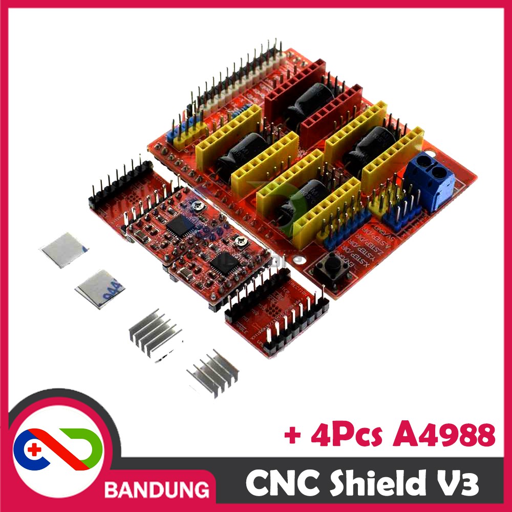 CNC SHIELD V3 ENGRAVING MACHINE 3D PRINTER + 4CS A4988 DRIVER BOARD SET