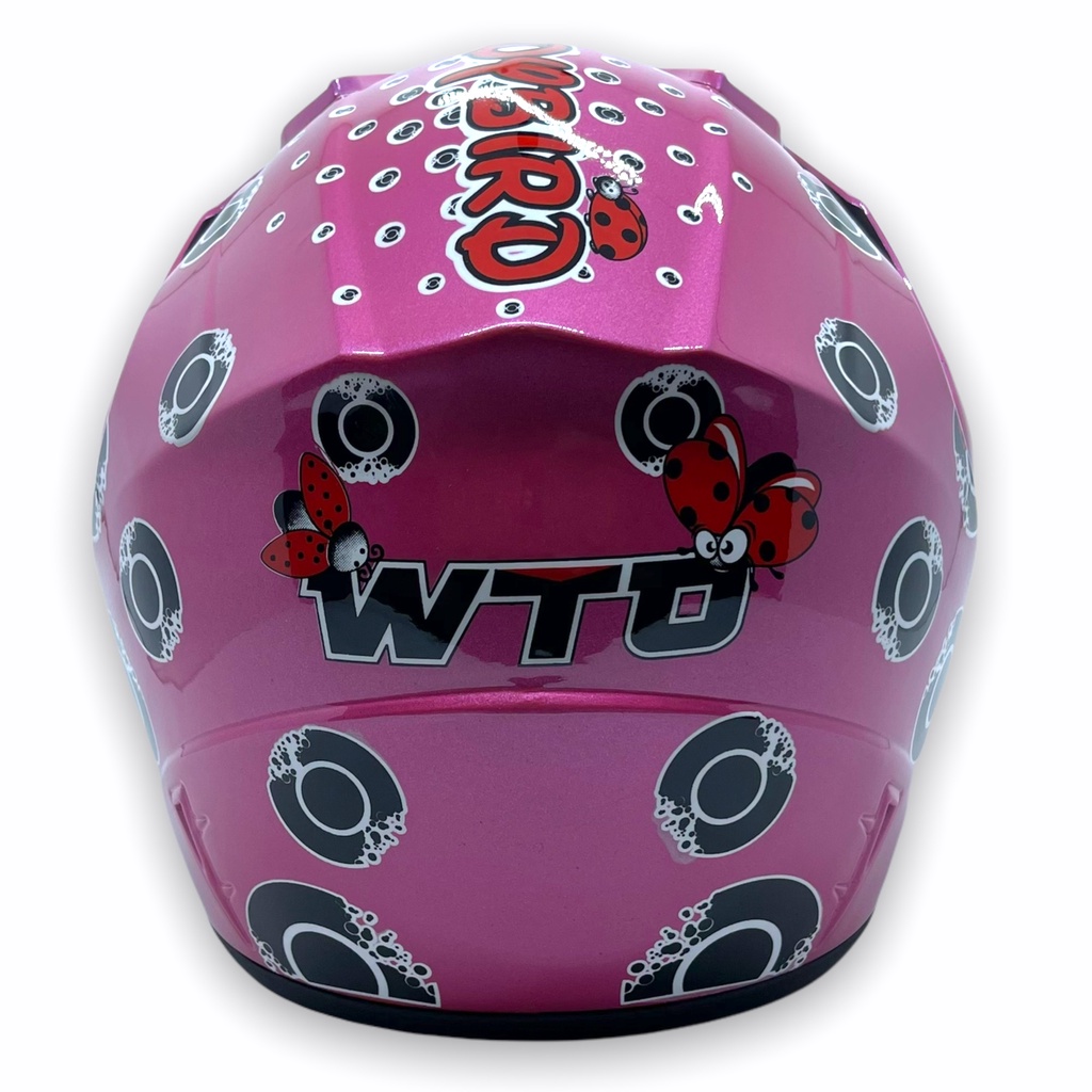 Helm WTO Z1R Pet - Ladybird - Pink Met - Half Face ALL SIZE