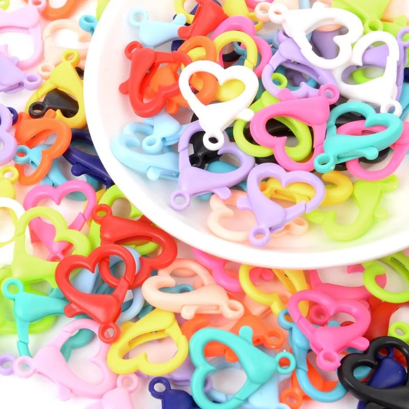 kait / kokot plastik warna bentuk love