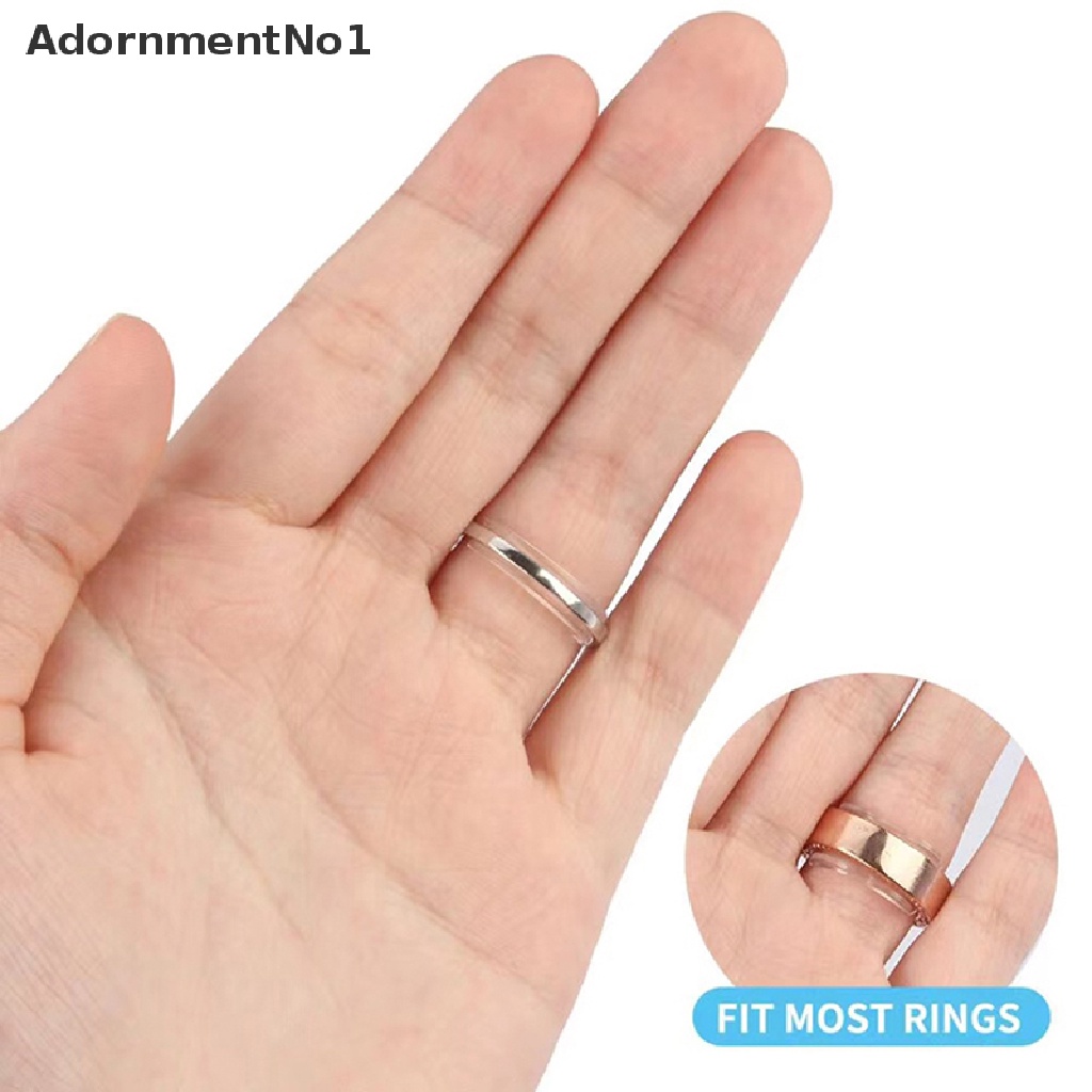 (AdornmentNo1) Alat Pengatur Ukuran Cincin Bahan Silikon Transparan 8 Ukuran