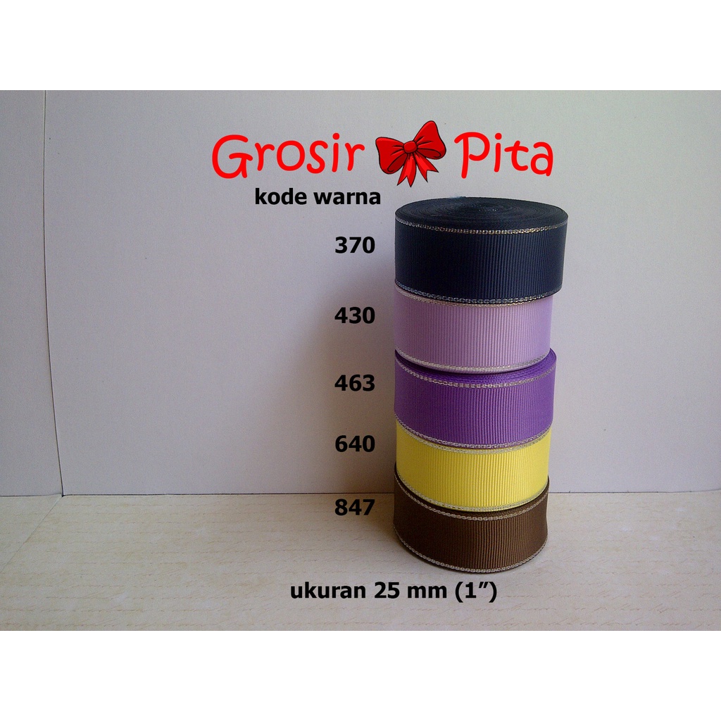 

(25 yard) Pita Grosgrain Glitter Silver ukuran 2,5 cm (1″) pg 3 | Pita Premium | Toko Bahan Craft | Grosir Pita