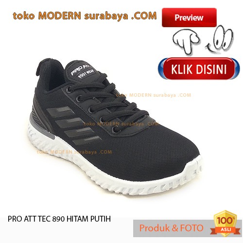 PRO ATT TEC 890 HITAM PUTIH sepatu pria casual sneakers