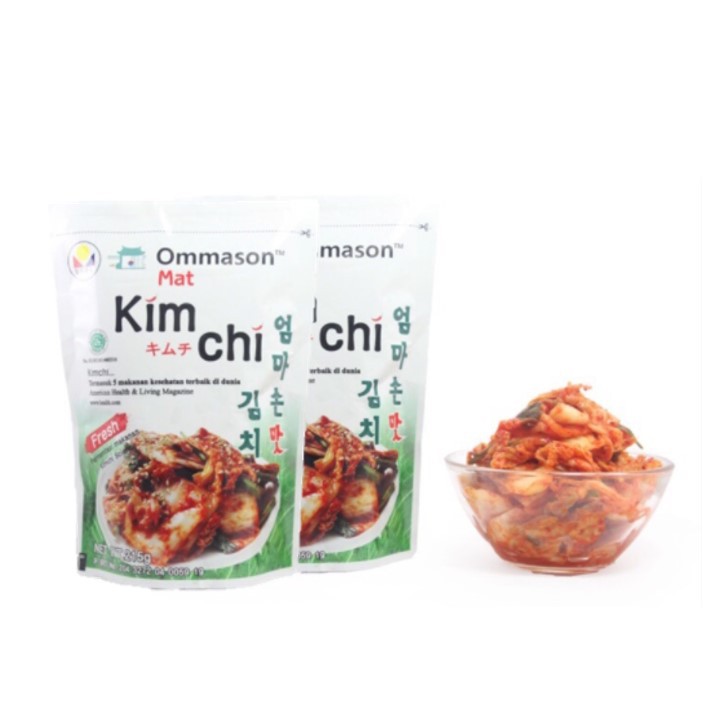 

2PCS Makanan Khas Korea Kimchi Sawi Putih Ommason 215gr Halal MUI