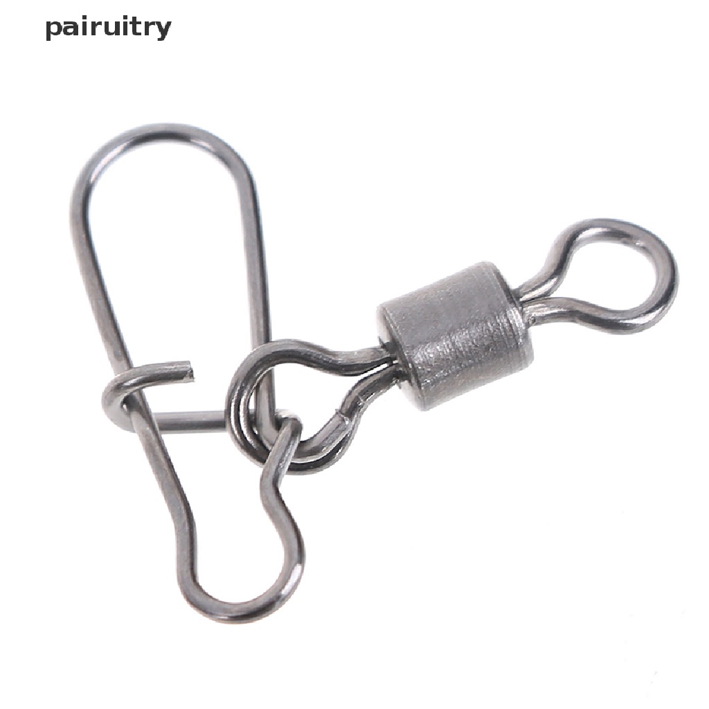 Prt 200Pcs Kilikili Pancing rolling swivel Bahan stainless Steel PRT