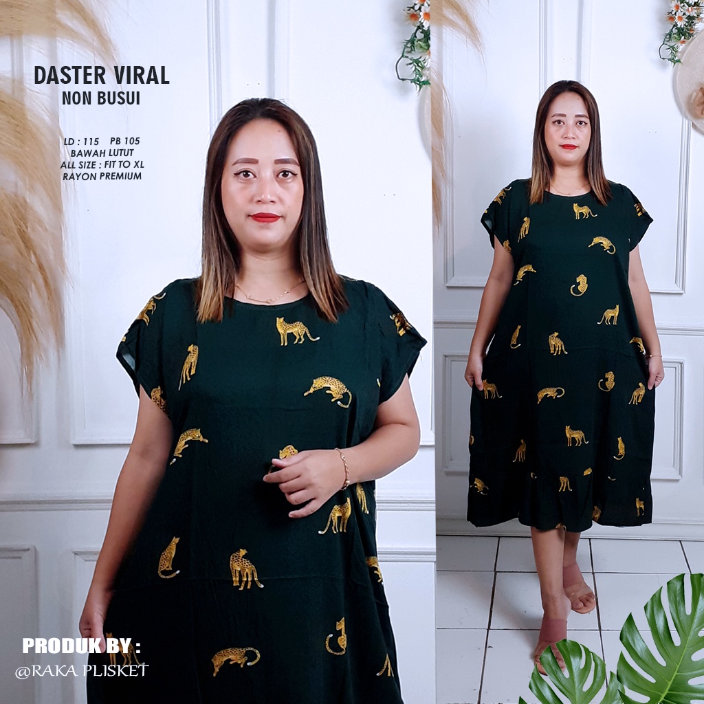 DASTER RUFFLE | DASTER VIRAL MOTIF | DASTER KEKINIAN | DASTER RAYON MURAH BAWAH LUTUT NON BUSUI-MOTIF 49
