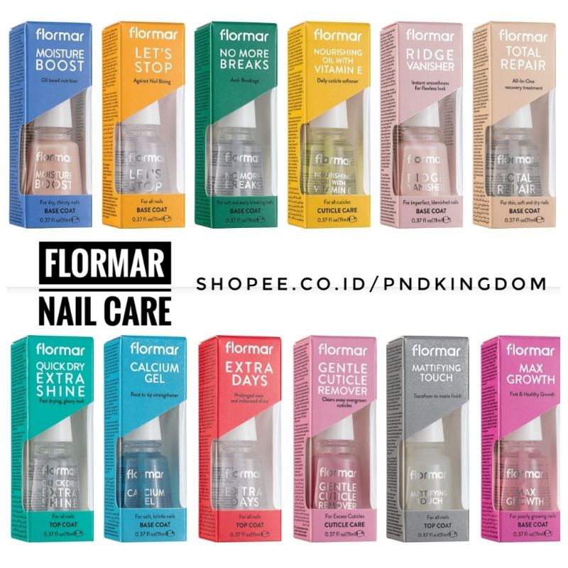 [ ORIGINAL ] Flormar Base & Top Coat / Nail Care / Nail Treatment Series Limited Edition