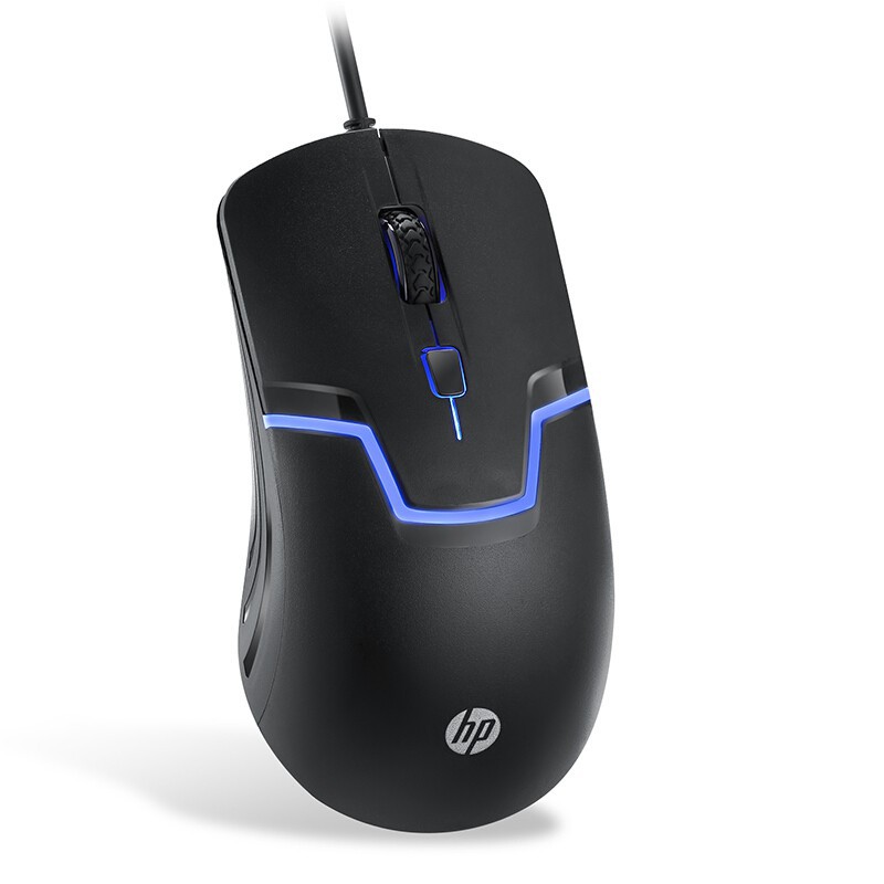 HP M100 Original Mouse Kabel USB Optical 1600DPI dengan Backlight