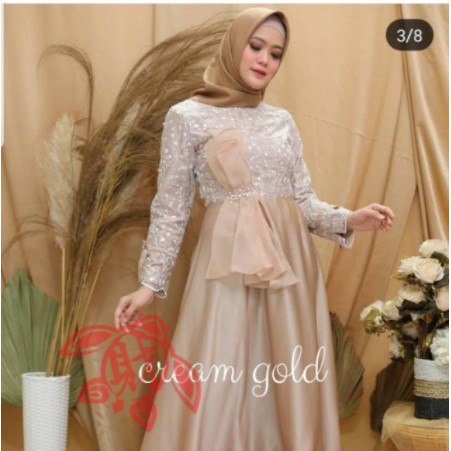 Maxy Vintage Baju Gamis Muslim Terbaru 2021 Model Baju Pesta Wanita kekinian Bahan velvet Kekinian